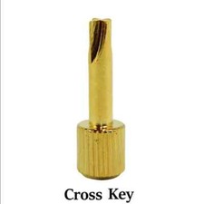 Dental Screw Post Endodontics Root Dentatus Cross Key Gold Plated Driver Wrench