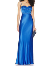 Shona Joy Oliviera Ruched Maxi Dress in Strong Blue Size 6
