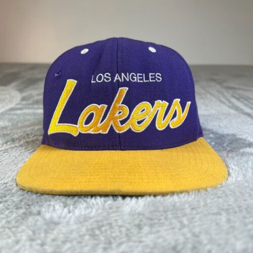 Los Angeles Lakers Hat Snapback Cap Purple Mitchell & Ness NBA Logo ...