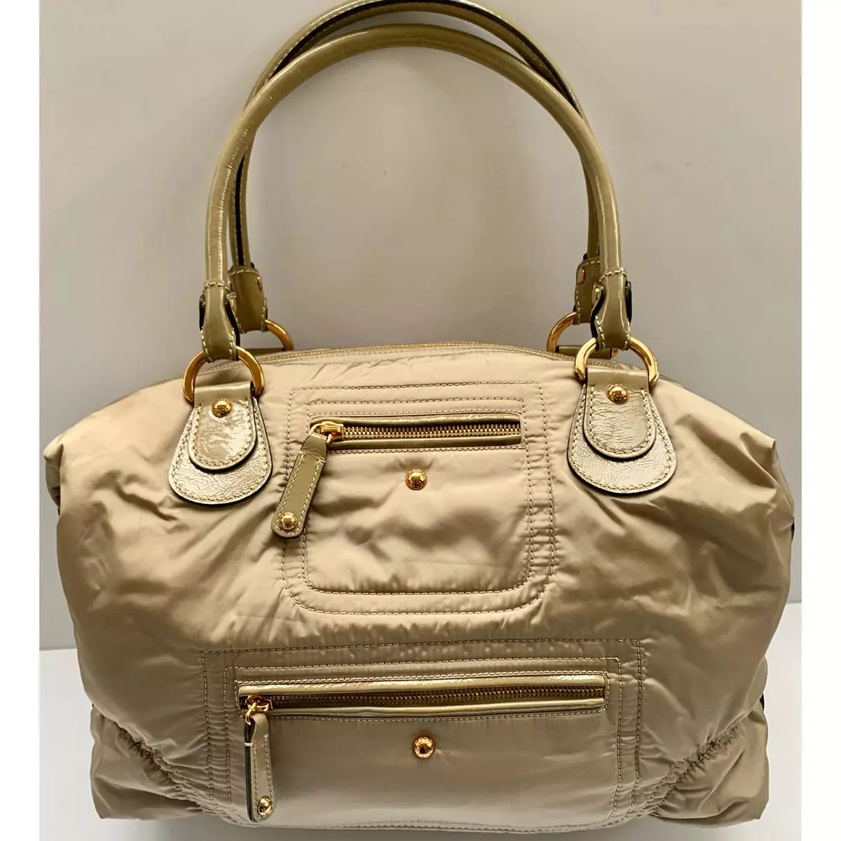 Tod s Taupe Satin Pashmy Shoulder Bag Handbag