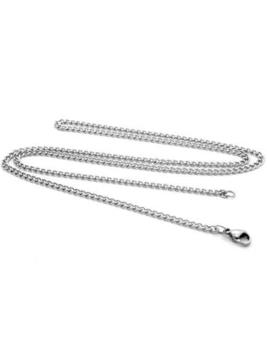 3mm Herren Kubanische Kette Halskette Schlicht Edelstahl Collier Mode Titan - Bild 14 von 24