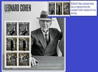 2019 Canada Leonard Cohen Pane 6 Stamps From Quarterly Pack + 3 Die-Cut Stamps