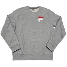 FILA French Terry Crewneck Gray Sweatshirt Size M Retail 40 