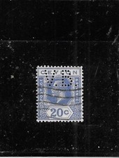 Perfin Lochung Ceylon VB (klein) Volkart Brothers Colombo