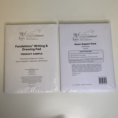 Wilson Fundations Home Support Pack Level K + Writing & Drawing Pack NEW SEALED