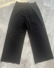 Eileen Fisher 188 Women's Black Wide-Leg Cropped Pant Small