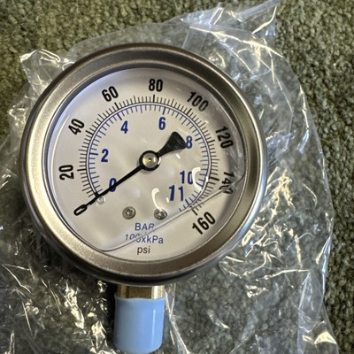 #ad PRO 201S 254V 0 600 PSI Pressure Gauge 2 1 2quot; Dial 1 4quot; Male NPT Threaded End $34.99