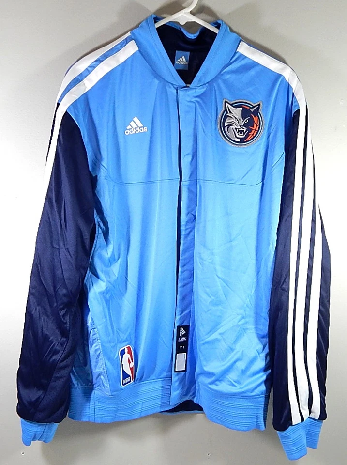 Charlotte Bobcats Adidas NBA Team Issued Reversible Warm Up Jacket Blue XL +2" - Image 3 of 4