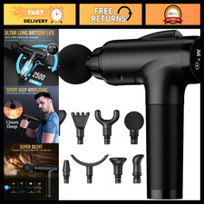 Deep Tissue Massage Gun - 30 Speeds, 9 Attachments, Handheld Pain Relief Tool