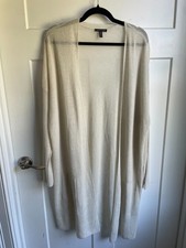Eileen Fisher Organic Linen Cardigan XL Cream...