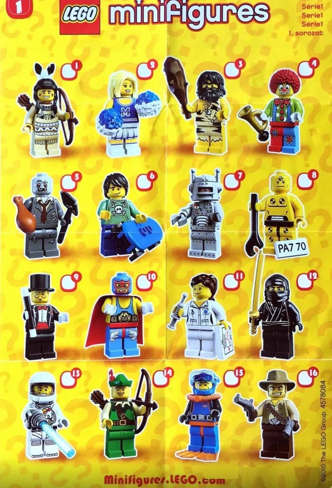 LEGO SERIES 1 Collectible Minifigures 8683 - Complete Set of 16 (SEALED) - Image 3 of 4