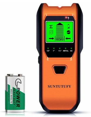 Suntutufy Stud Finder Wall Scanner TH530 - LCD - Auto Calibration -Stud/Rebar/AC