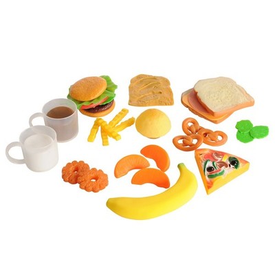 Kaplan Early Learning Life-size Pretend Play Lunch Meal Set with 32 Pieces
