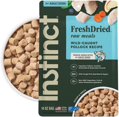 Instinct FreshDried Meals Grain-Free Pollock Recipe Raw Dog Food