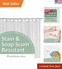 Lightweight Waterproof Shower Curtain Liner 72x72 - Perfect for Any Bathroom