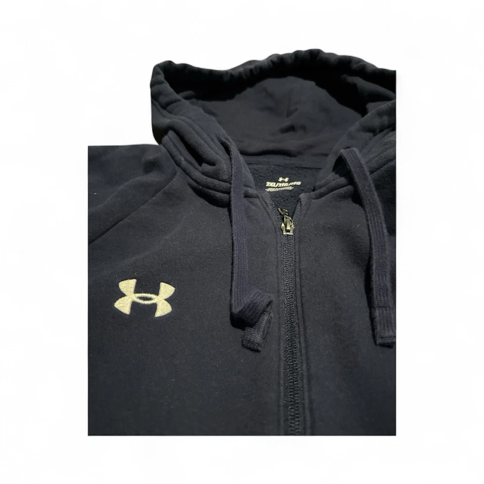 Sudadera con capucha Under Armour Rival polar cremallera completa azul oscuro UA XXL Foto 2 de 2