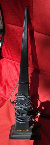 Recoton Indoor Powered Antenna| Solid Black Radio Tower  FM100 Untested As Is 