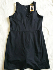 NWT Gap Fit Active Tank Dress Women Size Medium M Shelf Bra Inner Short Black