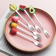 1pc Cake Dinnerware Sugar Teaspoon Coffee Spoon Stirring Spoon Fruit Fork