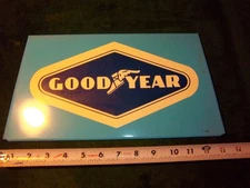 GOODYEAR Tin Advertising Sign for Tire Stand at Tire Store ~ Aisle Z