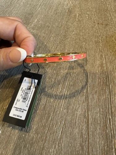 Bracciale Kate Spade corallo e oro nuovo con etichetta
