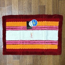 Yves Saint Laurent YSL Logo Bath Mat Acrylic Vintage Orange Deadstock Not Used