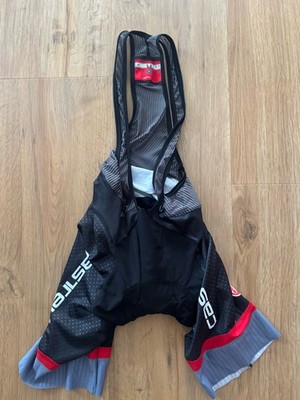 Castelli Free Aero Herren Radhose Trägerhose Bibshort Schwarz grau rot Kit S