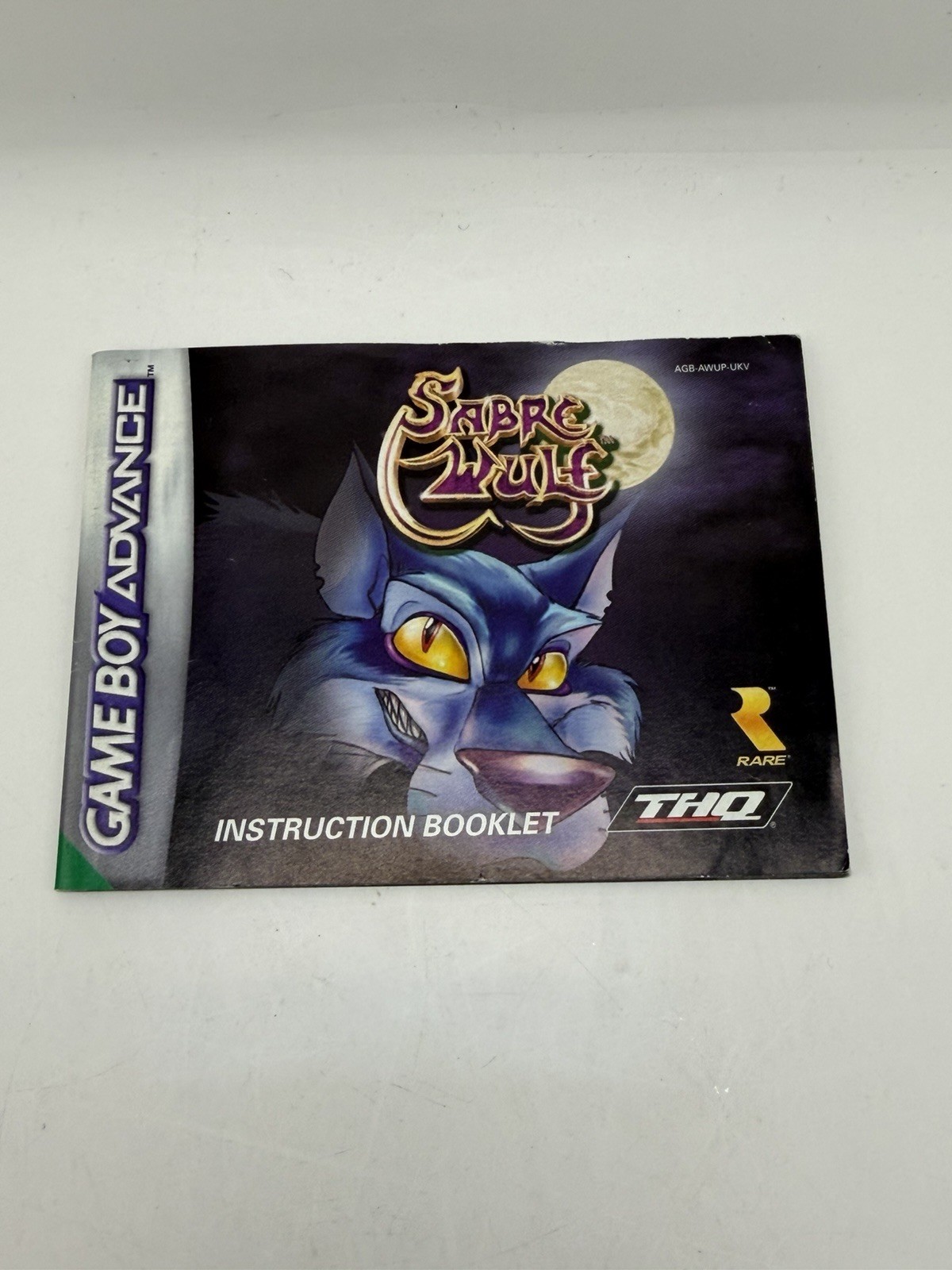 Sabre Wulf Manual Only Instruction Booklet Nintendo Game Boy Advance Wolf GBA