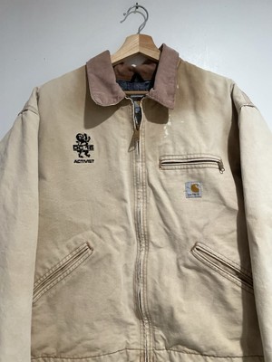 Carhartt Detroit Jacket J97 Mens Sz XL Brown Beige Blanket Lined