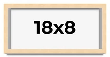 18x8 Solid Wood Picture Frame with UV Acrylic, Available in 6 Finishes