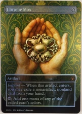 Chrome Mox FOIL Proxy Playtest Card with Custom Art Nouveau Design
