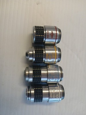 Lot of 4 Swift Microscope  Objective Lenses 