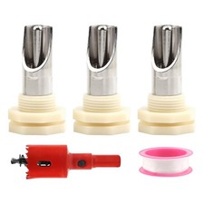 Pig Nipple Waterer for Barrel Kits, 3pcs Stainless Steel Automatic Pig Drinke
