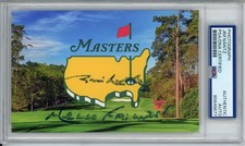 JIM NANTZ SIGNED MASTERS LOGO PICTURE PSA DNA COA AUTOGRAPH HELLO FRIENDS QUOTE