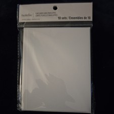 Recollections White Flat Cards and Envelopes 10 Sets Size A2 4.25 x 5.5 Inches
