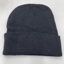12 QTY Unisex Small Black Plain Knit Beanie Hat Cuff Skull Ski Cap Toboggan