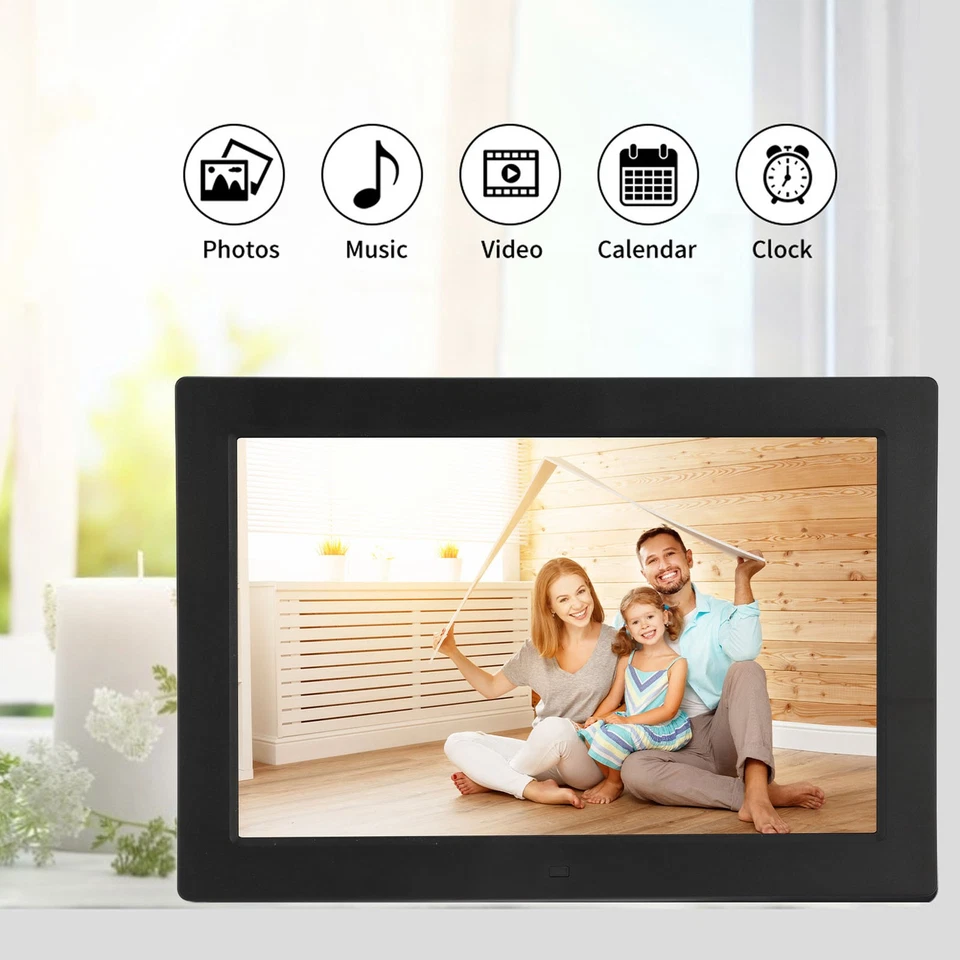 US Plug Digital Photo Frame 12.1 Inch HD LED Screen Support Video Music Picture - Image 2 of 4
