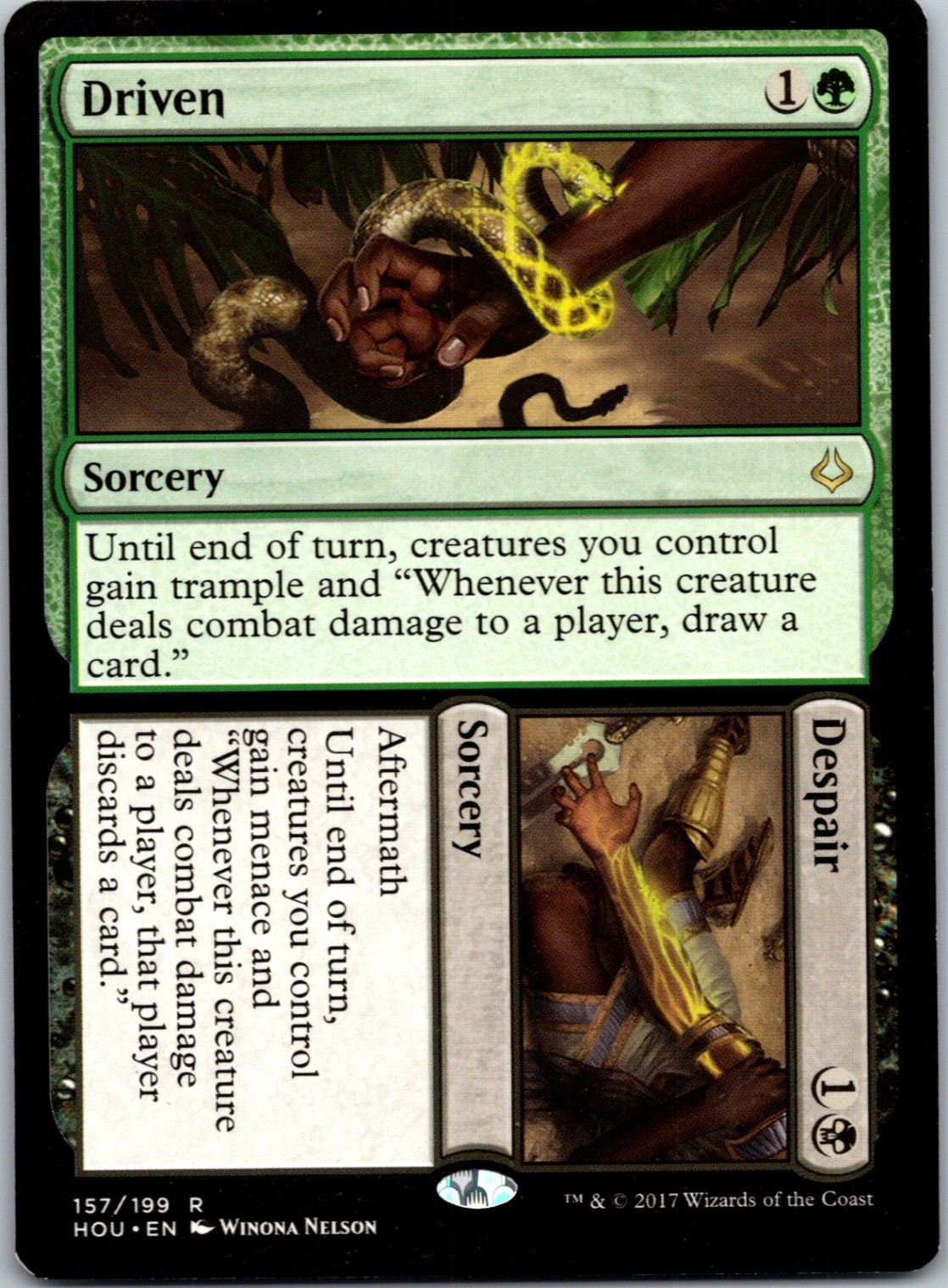 Driven // Despair - Hour of Devastation - 157 - LP - MTG