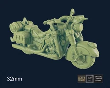 Wasteland Motorcycle Cruiser - Post-Apocalyptic - 28mm/32mm - EC3D Designs