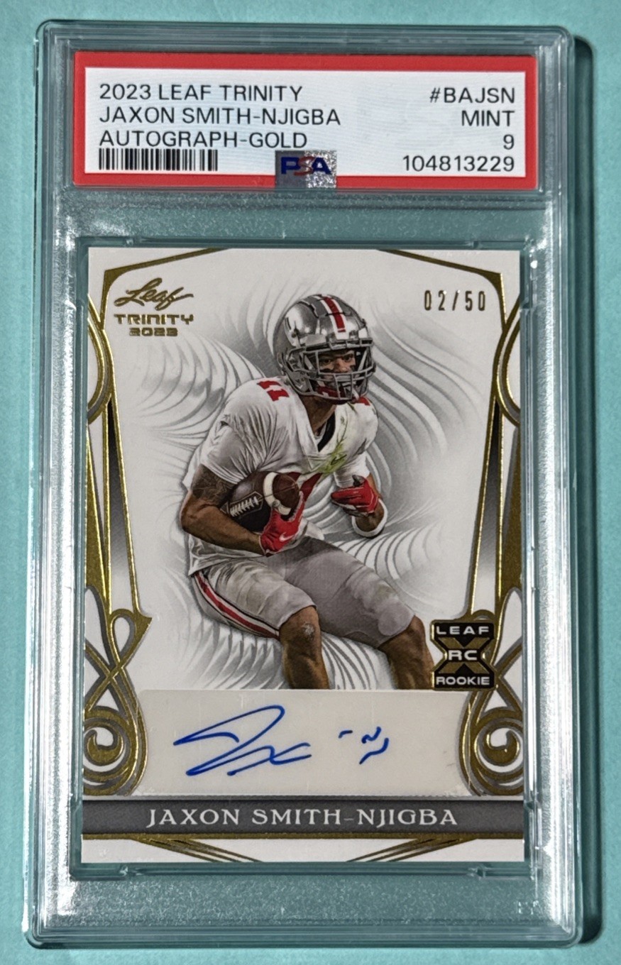 Jaxon Smith-Njigba Leaf Trinity Autographs #BAJSN Gold