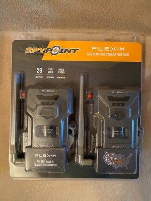SPYPOINT Flex-M Twin Pack 28MP Cellular Trail Cameras No Wi-Fi Needed, GPS  New