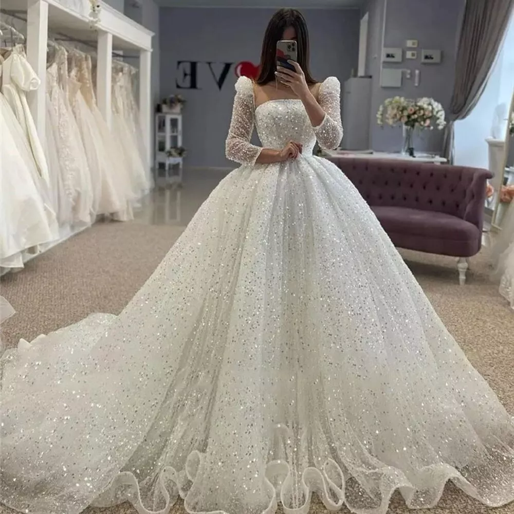 Sparkly ball gown wedding dress online