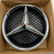 Fit For Mercedes-Benz Front Grill Star Emblem Silver Badge W205 C300 C117 GLA250