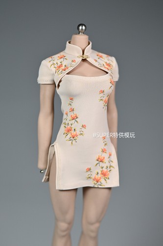 Nuevo 1/6 Estilo Chino Estampado Cheongsam Vestido Ropa Para 12" Mujer PH - Imagen 7 de 33