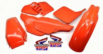 Plastic + Decal Kit 85-86 Honda CR125R Front Rear Fender Shrouds