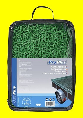 ProPlus 340744 Anhängernetz Ladungssicherungsnetz 2,50 x 4 Meter mit festem Seil