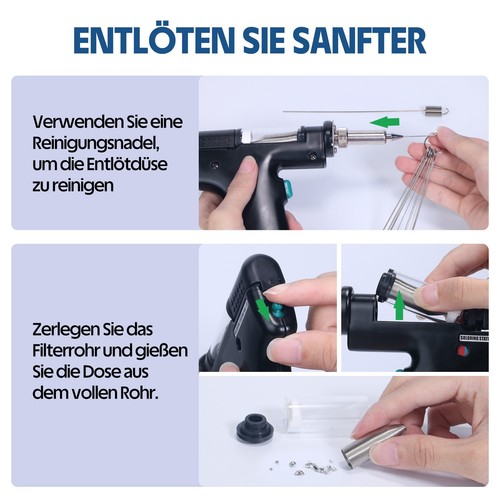 90W WEP 948 Lötstation Zinnpistole Digitale Vakuum pumpe Entlötstation - Bild 7 von 7