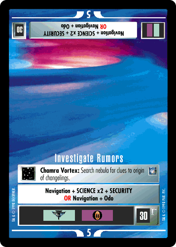 Star Trek CCG DS9 Deep Space 9 Investigate Rumors - Picture 1 of 1