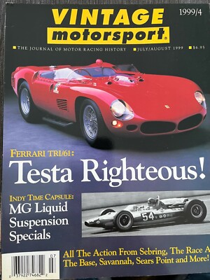 Vintage Motorsport July August 1999 Ralph Lauren's Ferrari TRI/61 Hershel McGrif