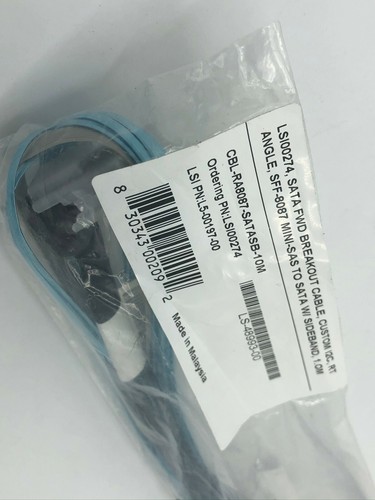 LSI Logic LSI00274 SATA FWD BREAKOUT SFF-8087 MINI SAS 1M CBL-RA8087-SATASB-10M - Picture 6 of 8